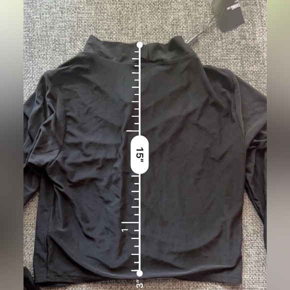 NEW Pretty Little Thing Black long sleeve crop top size 8 - Picture 4 of 9